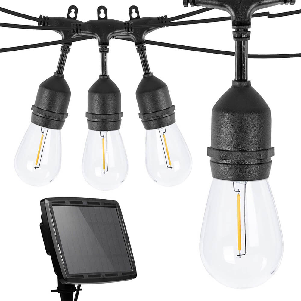 Ghirlanda luminoasa decorativa de exterior, cu 15 becuri LED soclu E27, 15m-0